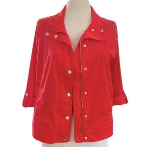 CHICO’S I Luxe Twill Utility Jacket